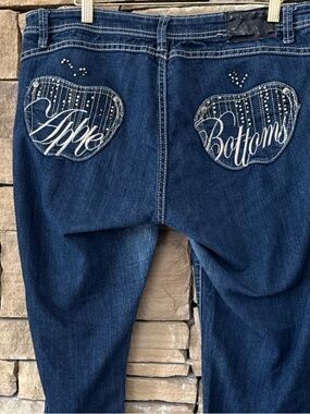 Apple Bottoms Rhinestone Embellished SL Jeans Y2K / 2000s Vintage Denim 13/14